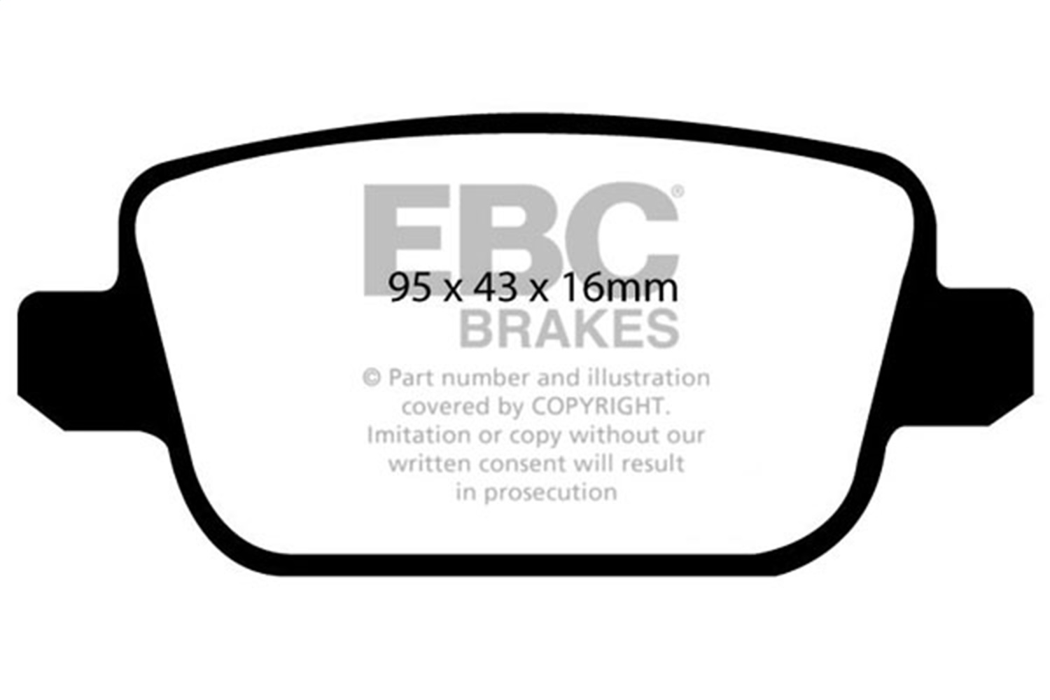 EBC DP41933R - 07-12 Land Rover LR2 3.2 Yellowstuff Rear Brake Pads