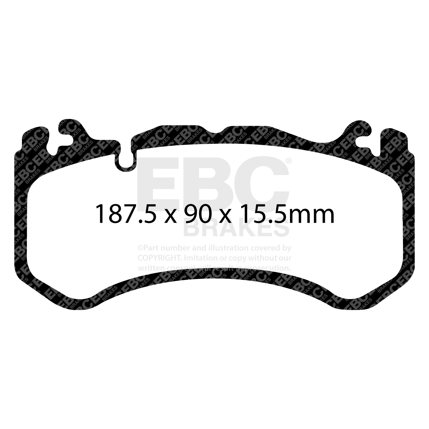 EBC DP41939R - 12+ Maserati Quattroporte 3.8 Twin Turbo Yellowstuff Front Brake Pads