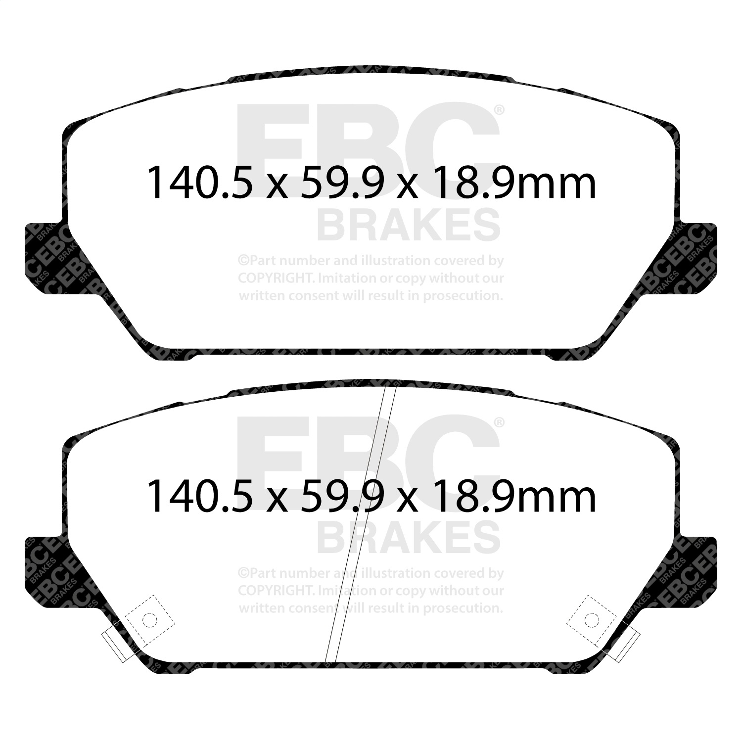 EBC DP42343R - 2019+ Hyundai Veloster N (2nd Gen) 2.0L Turbo Yellowstuff Front Brake Pads