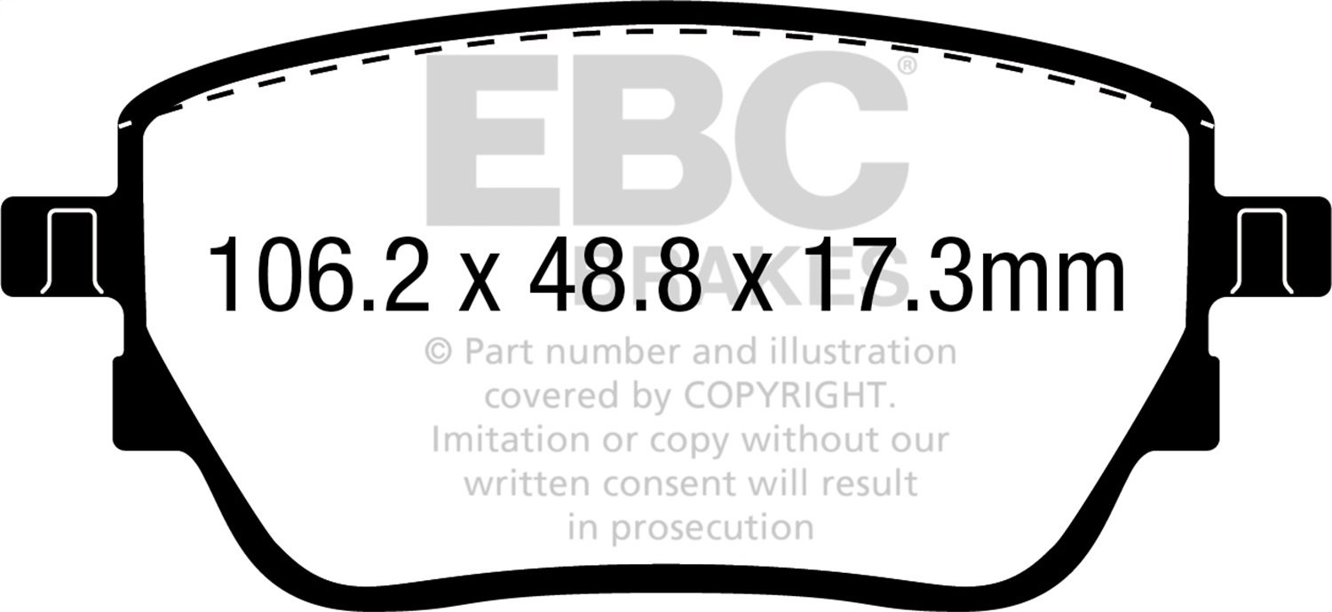 EBC DP42389R - 2019+ Mercedes-Benz A220 Sedan (V177) 2.0L Turbo Yellowstuff Rear Brake Pads EBC DP42389R - 2019+ Mercedes-Benz A220 Sedan (V177) 2.0L Turbo Yellowstuff Rear Brake Pads