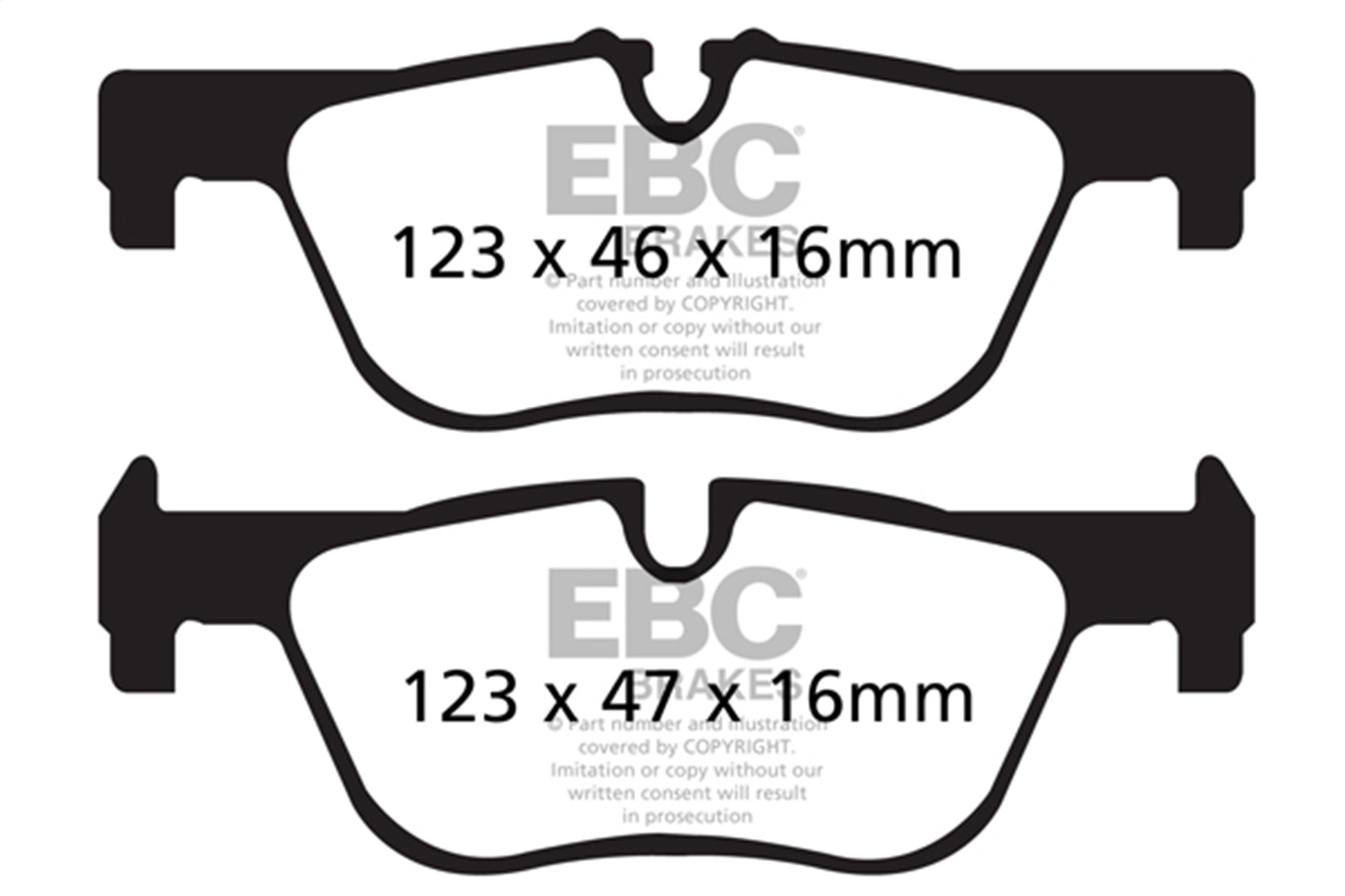 EBC DP42132R - 14+ BMW 228 Coupe 2.0 Turbo ATE calipers Yellowstuff Rear Brake Pads