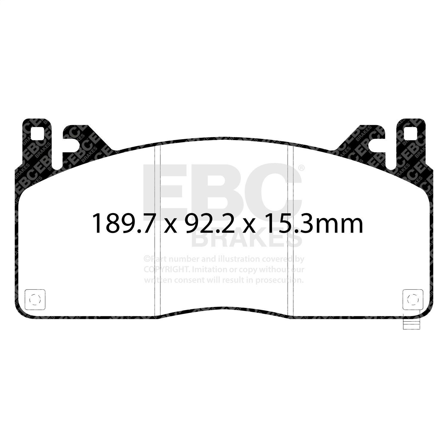 EBC DP43055R - 15-17 Ford Mustang Shelby GT350/GT350R Yellowstuff Front Brake Pads EBC DP43055R - 15-17 Ford Mustang Shelby GT350/GT350R Yellowstuff Front Brake Pads