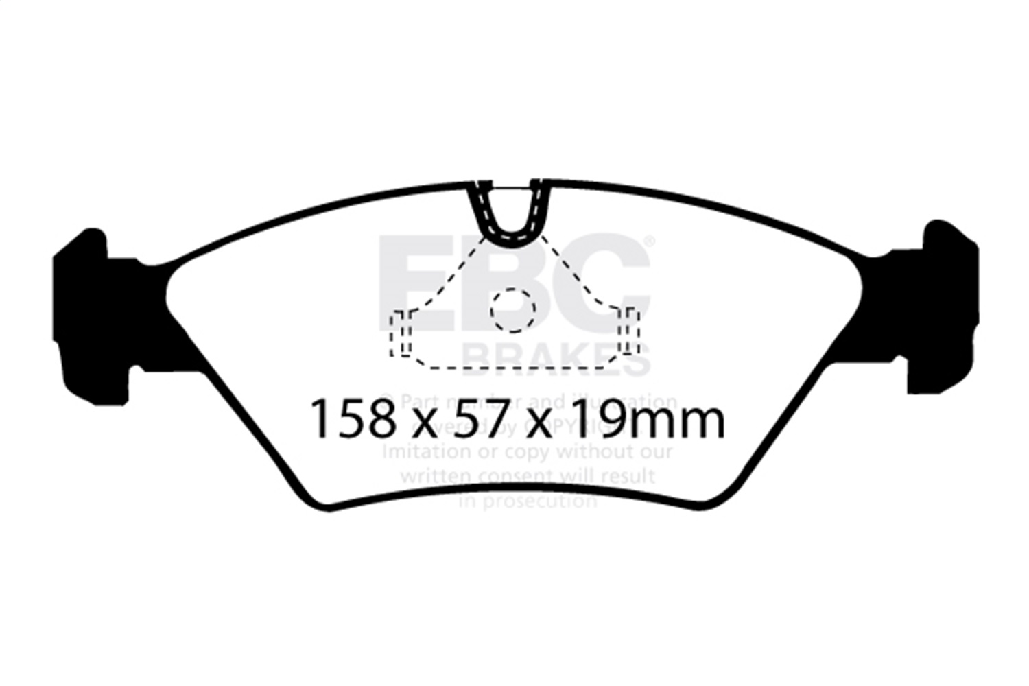 EBC DP4414R - 87-91 BMW M3 2.3 (E30) Yellowstuff Front Brake Pads