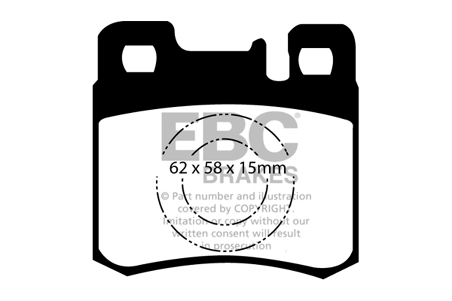 EBC DP4846R - 98-00 Mercedes-Benz E300 TD 3.0 TD Yellowstuff Rear Brake Pads