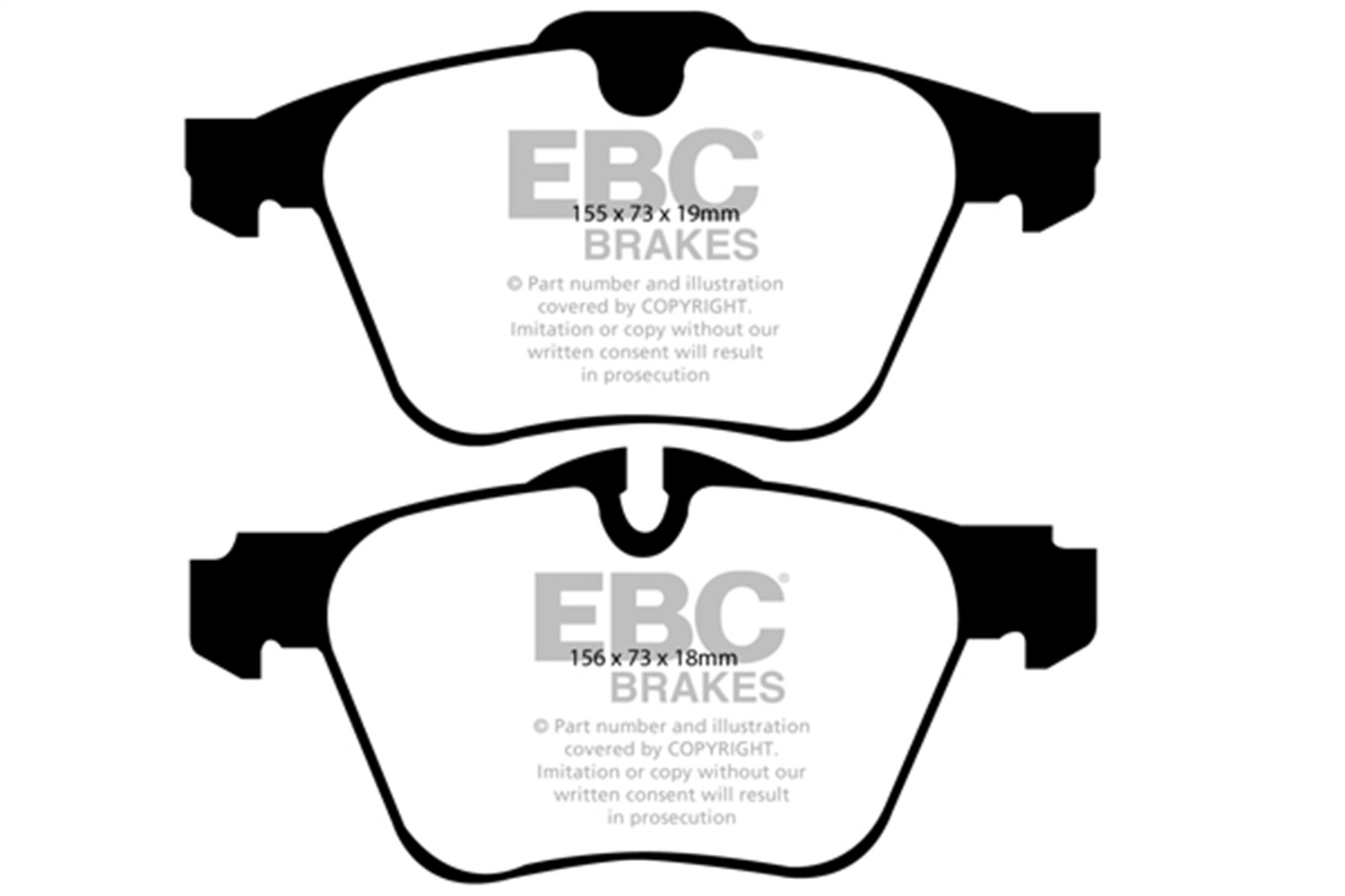 EBC DP51912NDX - 13-15 Jaguar XF 3.0L Supercharged Bluestuff Front Brake Pads