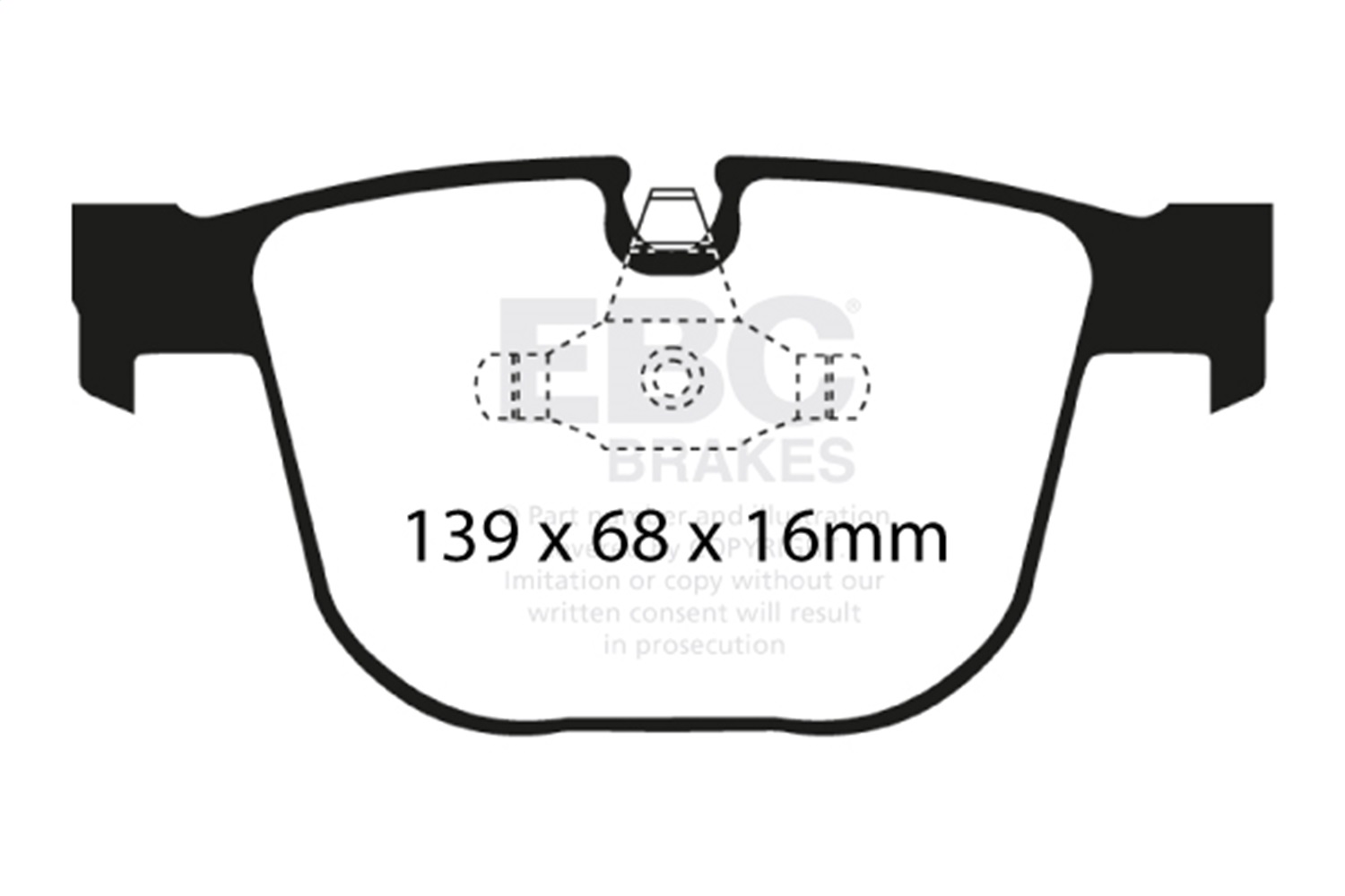 EBC DP61451 - 10-14 BMW X5 4.4 Twin Turbo (50) Greenstuff Rear Brake Pads