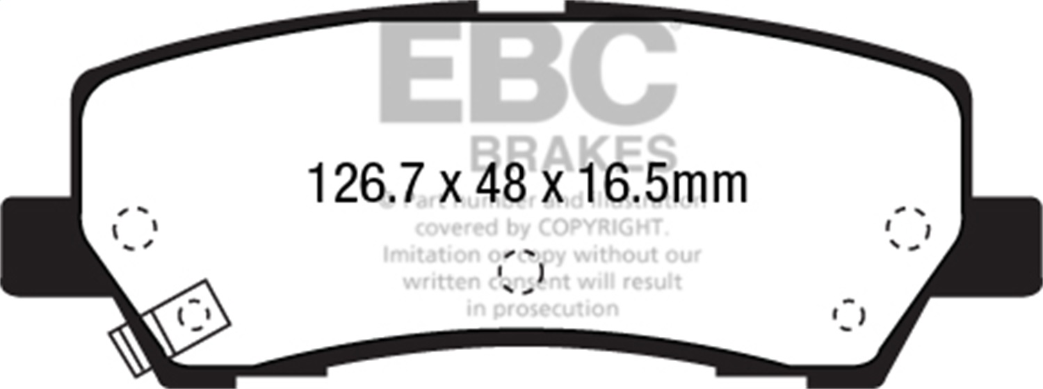 EBC DP53041NDX - 2015+ Ford Mustang 5.0L Bluestuff Rear Brake Pads