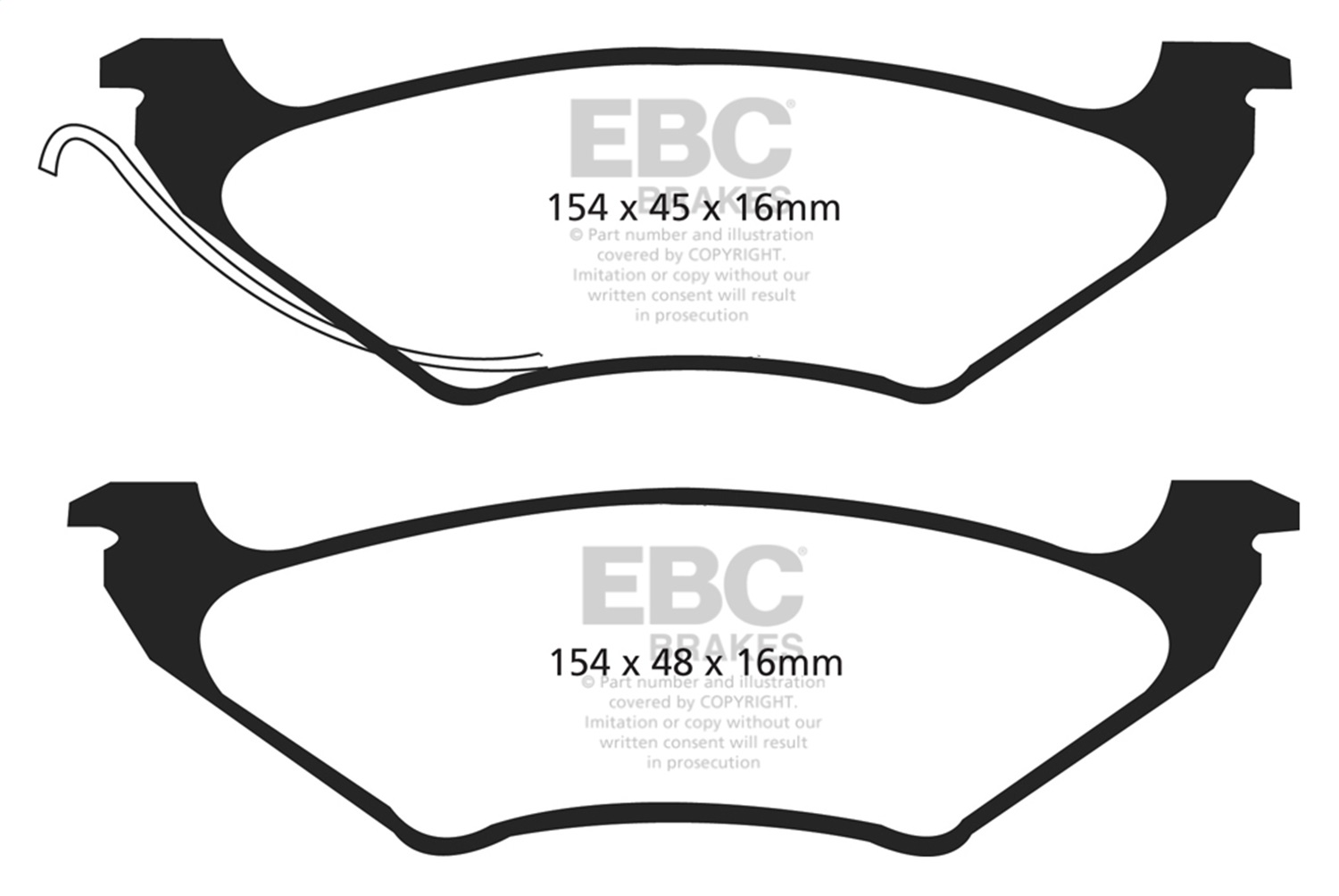 EBC DP61625/2 - 6000 Series Greenstuff Truck/SUV Brakes Disc Pads EBC DP61625/2 - 6000 Series Greenstuff Truck/SUV Brakes Disc Pads