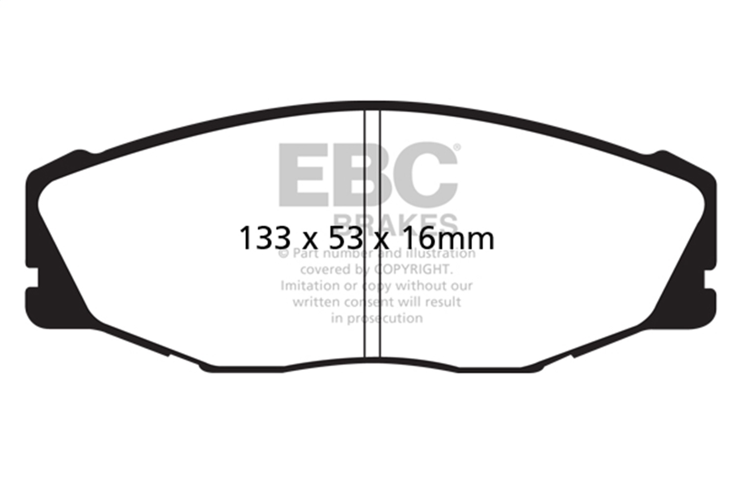 EBC DP61712 - 6000 Series Greenstuff Truck/SUV Brakes Disc Pads EBC DP61712 - 6000 Series Greenstuff Truck/SUV Brakes Disc Pads