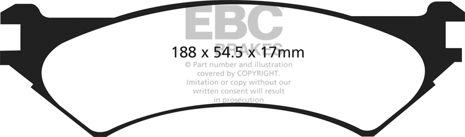 EBC DP61787 - 97-00 Ford Econoline E250 4.2 (4 Wheel ABS) Greenstuff Rear Brake Pads
