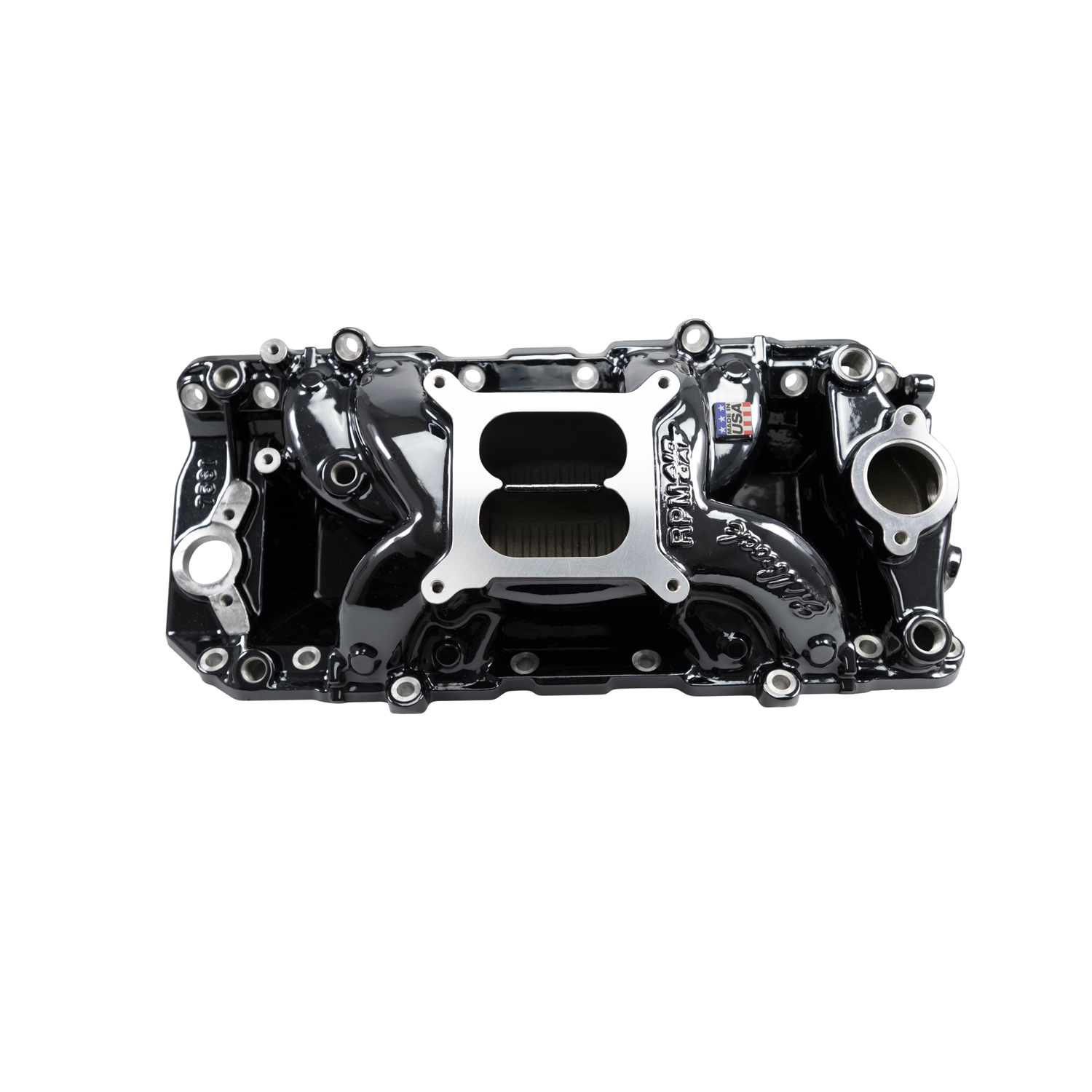 Edelbrock 7561-BP - Intake Manifold; Big Block Chevy Oval Port; RPM Air Gap; Black Plasma Coated Edelbrock 7561-BP - Intake Manifold; Big Block Chevy Oval Port; RPM Air Gap; Black Plasma Coated