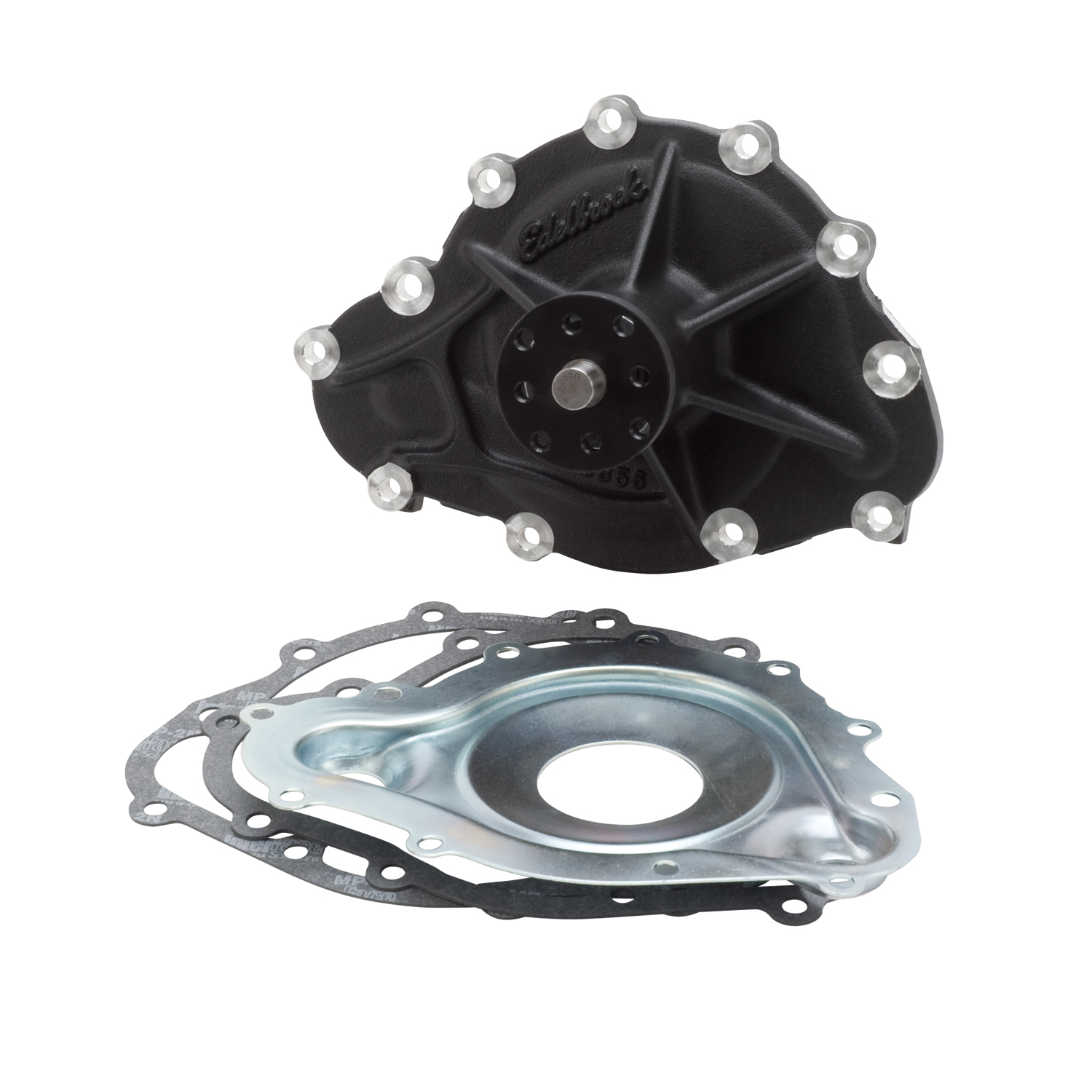 Edelbrock 88563 - Water Pump High Performance Pontiac 1969-79 389-455 CI V8 Engines Standard Length