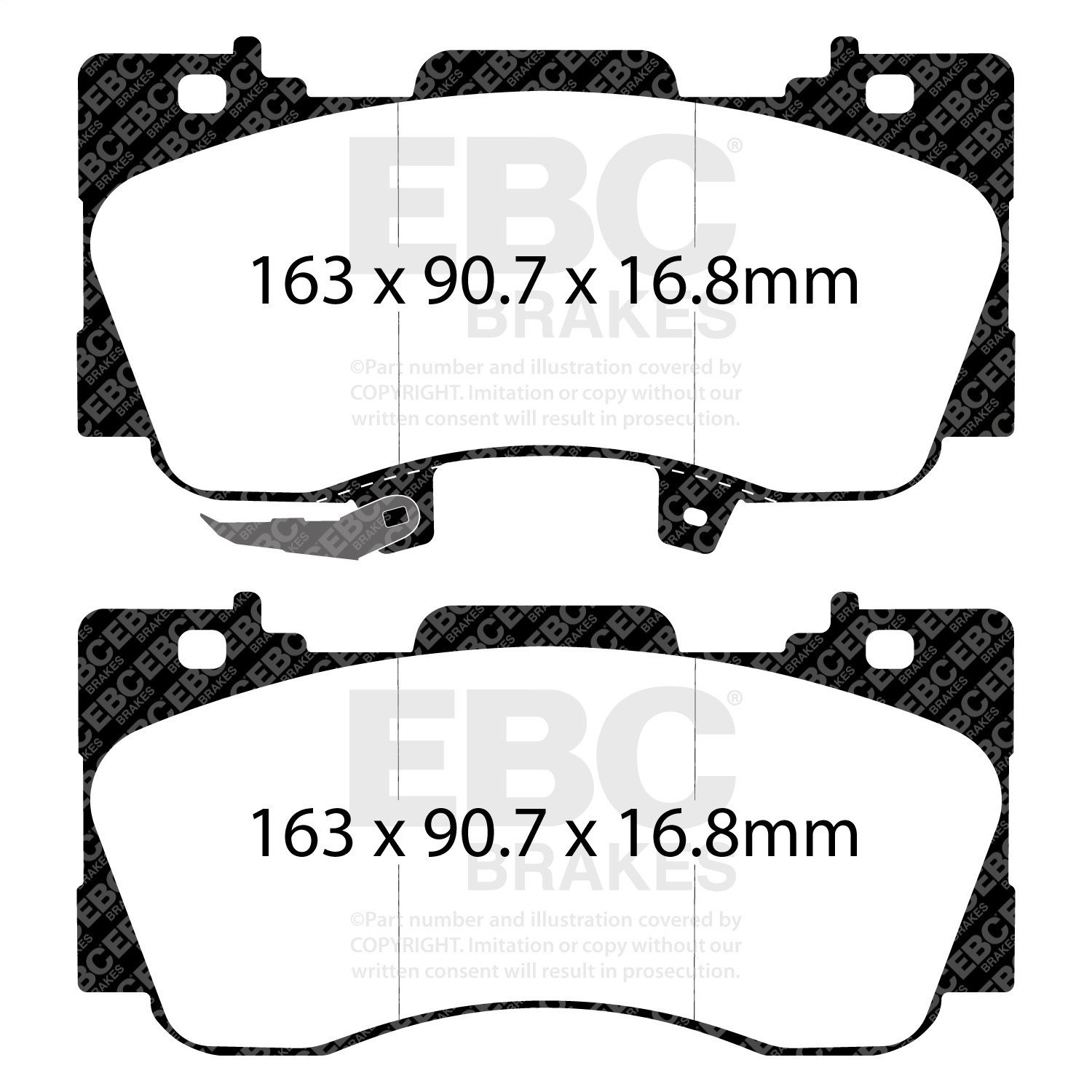 EBC DP83042RP1 - Racing 2015 Ford Mustang 2.3L RP-1 Race Front Brake Pads EBC DP83042RP1 - Racing 2015 Ford Mustang 2.3L RP-1 Race Front Brake Pads