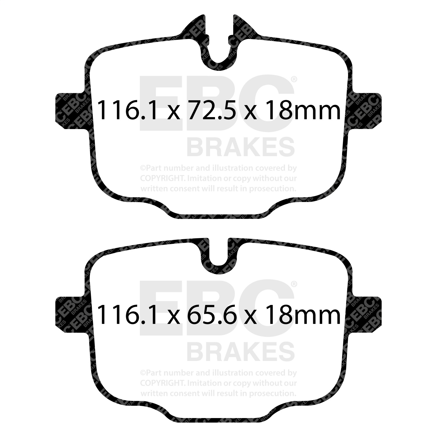 EBC DP82089RPX - Racing 2021+ BMW M3/M4 (G80/G82/G83) / 2023+ BMW M2 (G97) RP-X Rear Brake Pads