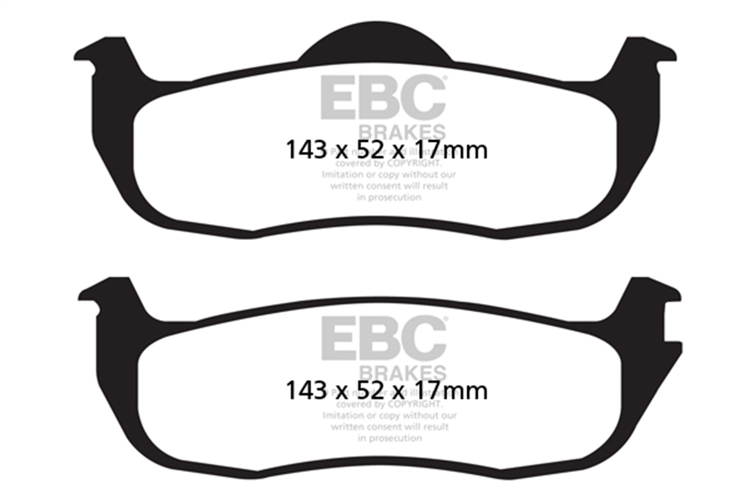 EBC ED91707 - 05-06 Infiniti QX56 5.6 (Bosch) Extra Duty Rear Brake Pads