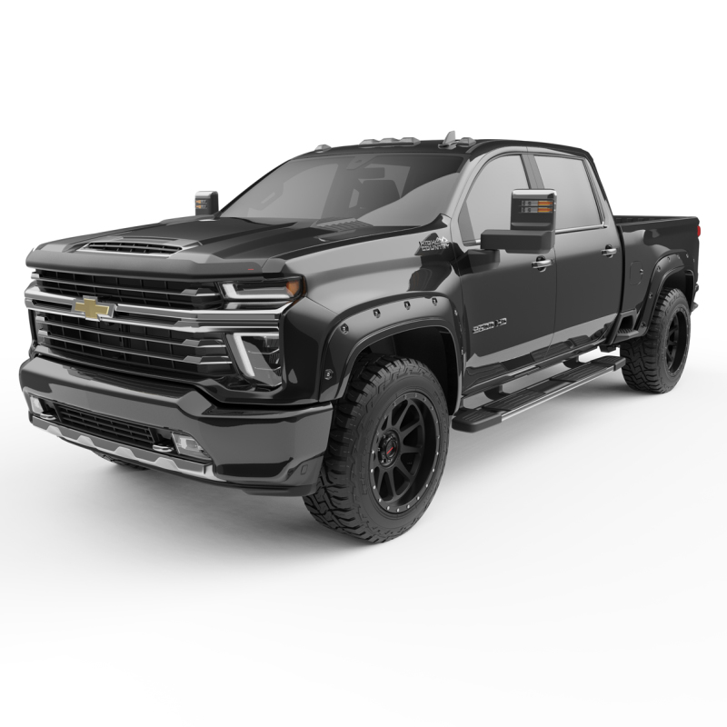 EGR 791884-GBA - 20-23 Chevrolet Silverado 2500Hd/3500Hd Traditional Bolt-On Look Fender Flares Black Set Of 4