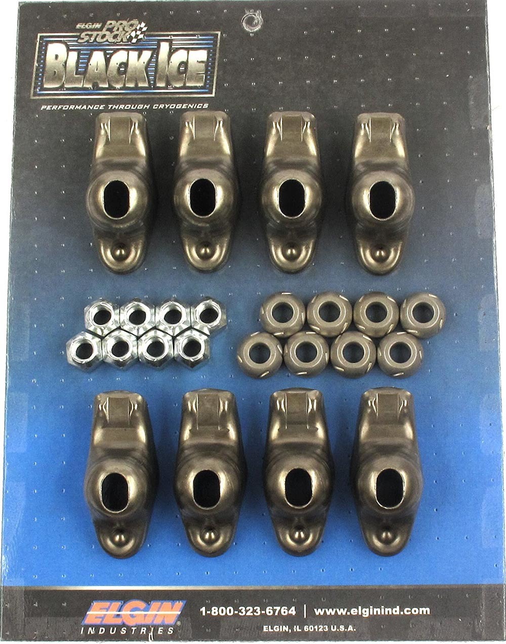 Elgin ICE410738 - SBC Black Ice Rocker Arm Kit 1.6 Ratio (8pk) Elgin ICE410738 - SBC Black Ice Rocker Arm Kit 1.6 Ratio (8pk)