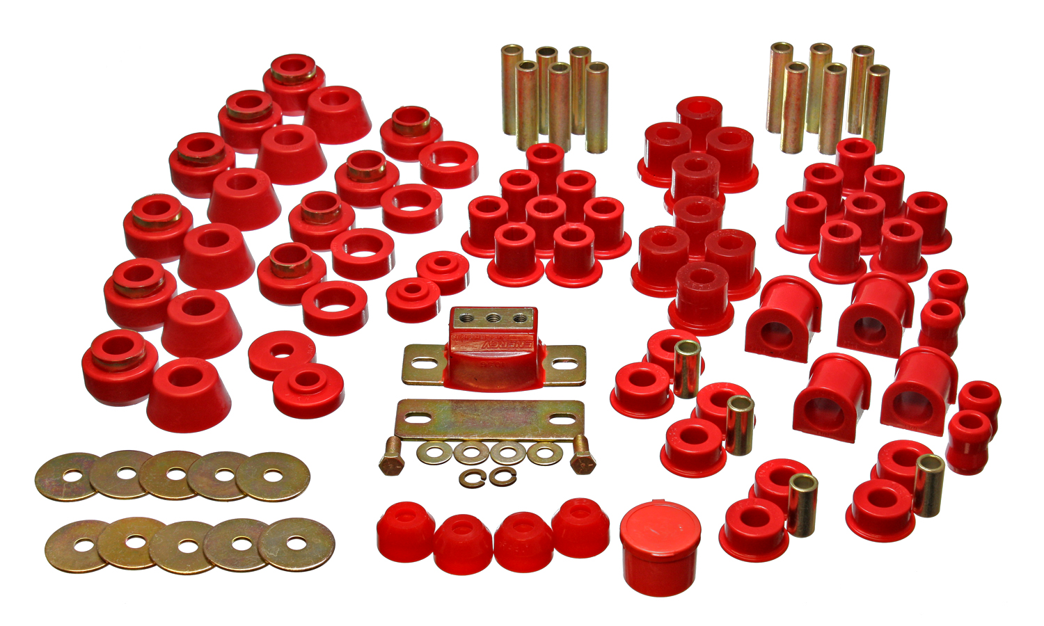 Energy Suspension 2.18101R - 87-95 Jeep Wrangler YJ Red Hyper-Flex Master Bushing Set Energy Suspension 2.18101R - 87-95 Jeep Wrangler YJ Red Hyper-Flex Master Bushing Set