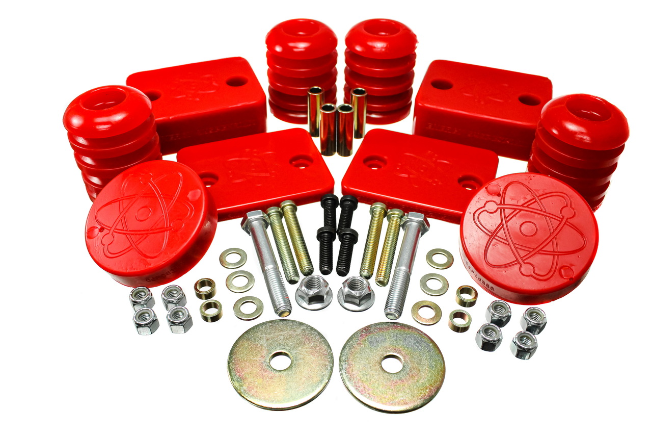 Energy Suspension 2.6115R - 18-20 Jeep Wrangler JL Red Front Bump Stop Set (Set of 2) Energy Suspension 2.6115R - 18-20 Jeep Wrangler JL Red Front Bump Stop Set (Set of 2)