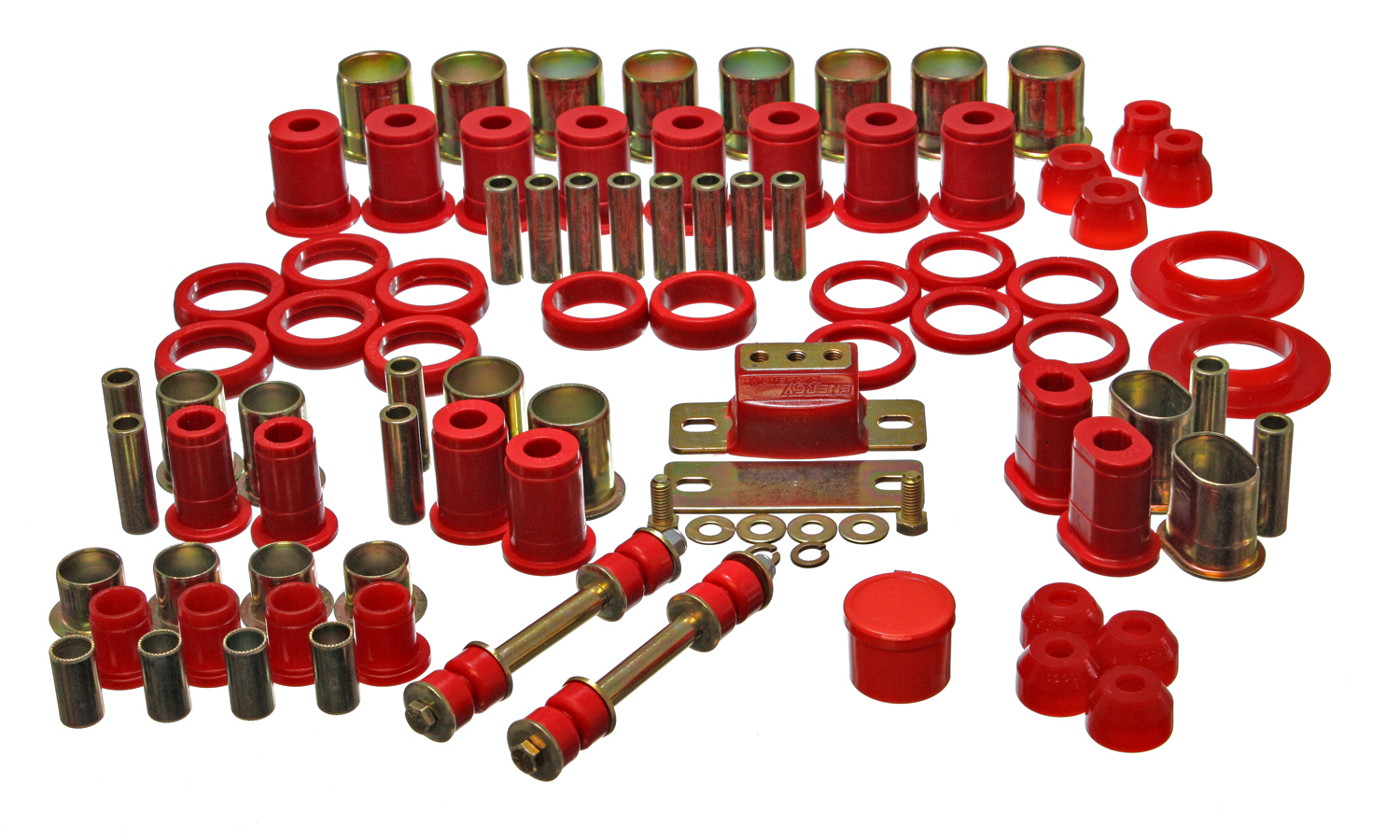 Energy Suspension 3.18112R - 66-72 Oldsmobile Cutlass/442/F-85/Europa Red Hyper-flex Master Bushing Set