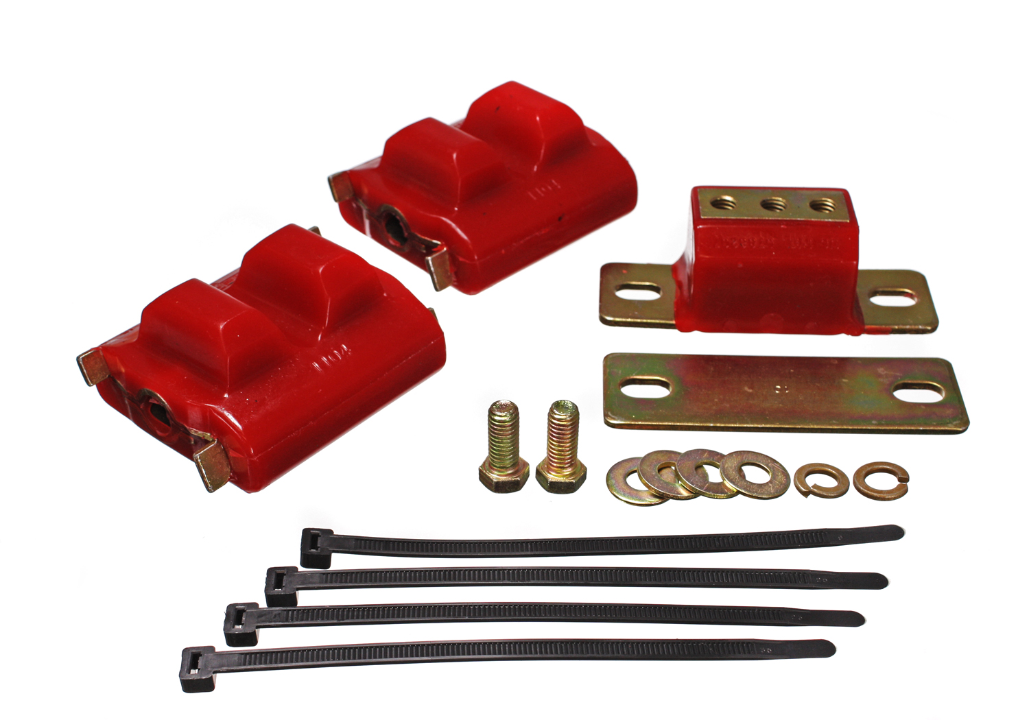 Energy Suspension 3.1130R - 73-92 Chevrolet Camaro Red Motor and Transmission Mounts; Zinc Finish