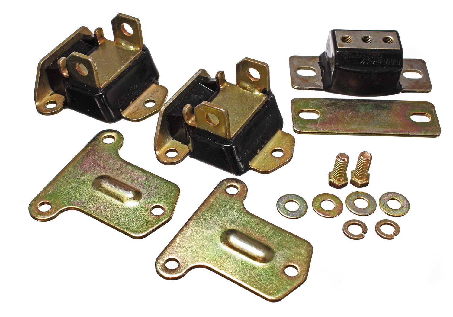 Energy Suspension 3.1122G - 69-72 Camaro/70-73 Monte Carlo Black Complete Motor&Trans Mount Set Zinc Finish