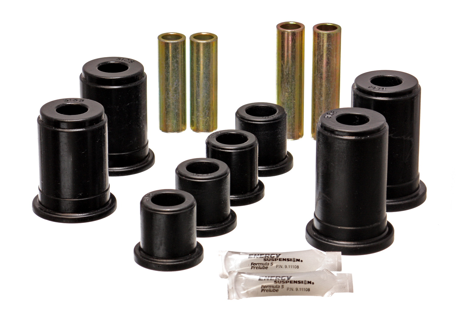 Energy Suspension 3.3186G - 99-04 Chevy Silverado/GMC Sierra Black Front and Lower Control Arm Bushing Set