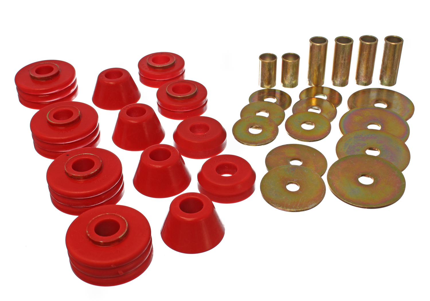 Energy Suspension 3.4109R - 73-80 GM 1/2 Ton C-10/C1500 Pick Up 2WD Red Body (Cab) Mount Set