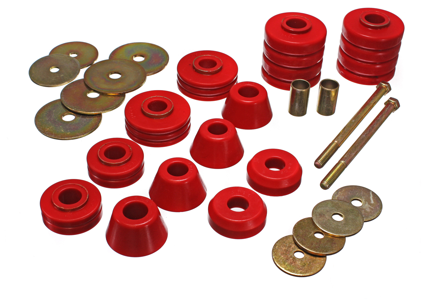 Energy Suspension 3.4107R - 67-72 GM 3/4 Ton C-20/C2500 / 1 Ton C-30/C3500 2WD Red Body(cab) Mount Set