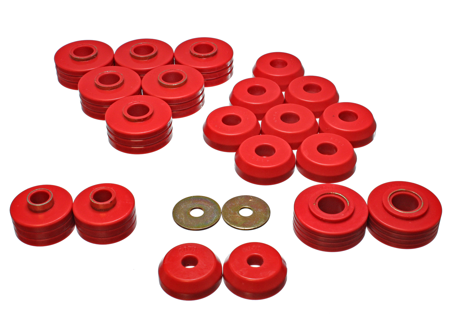 Energy Suspension 4.4109R - 80-96 Ford Bronco 4WD Red Body Mount Set