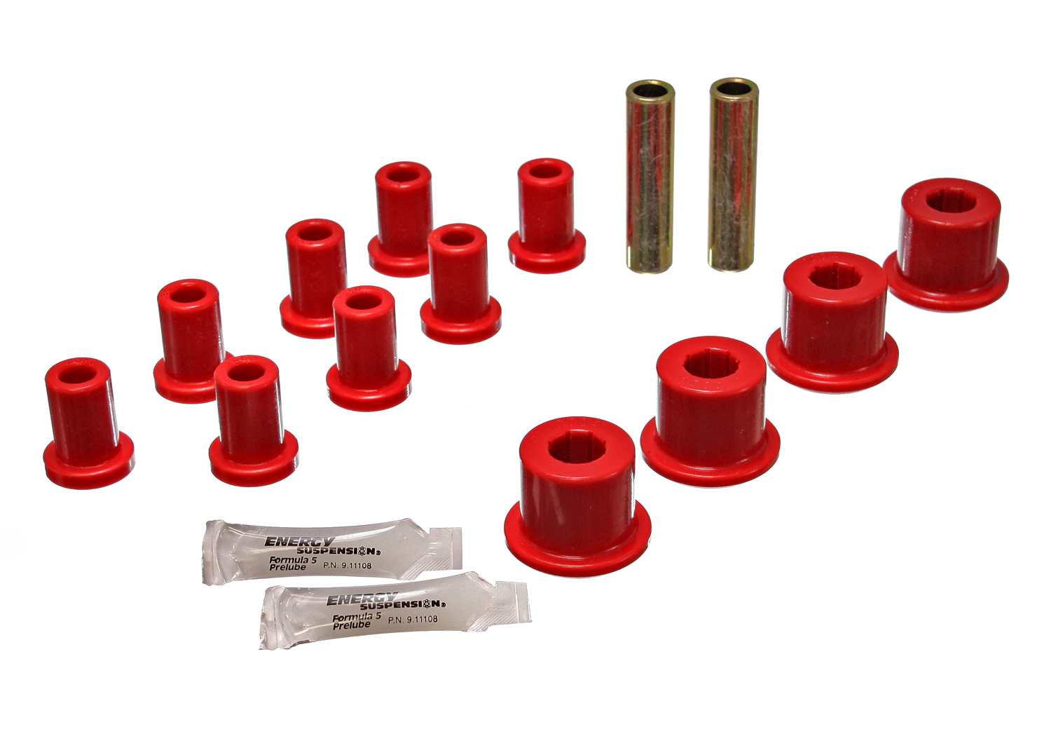 Energy Suspension 5.2105R - Rear Spring And Shackle Bushng - Red