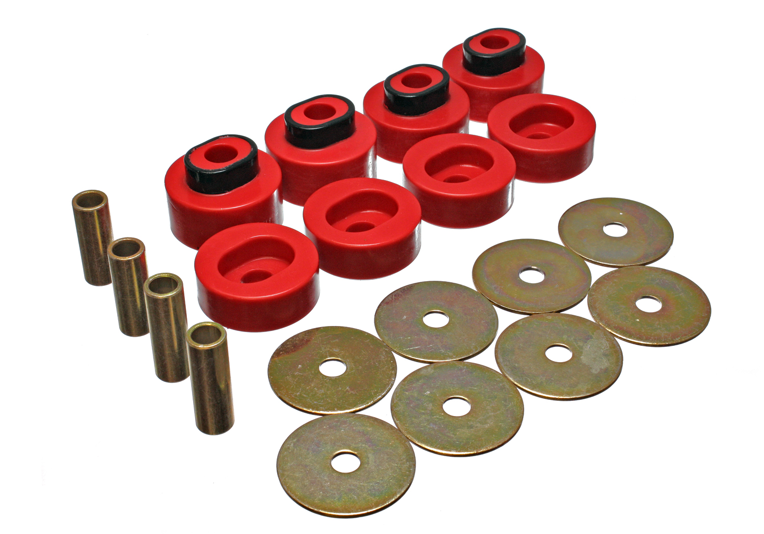 Energy Suspension 5.4111R - 73-79 Chrysler RWD B-Body (Charger/GTX/Roadrunner/Superbee) Red Body Mount Set
