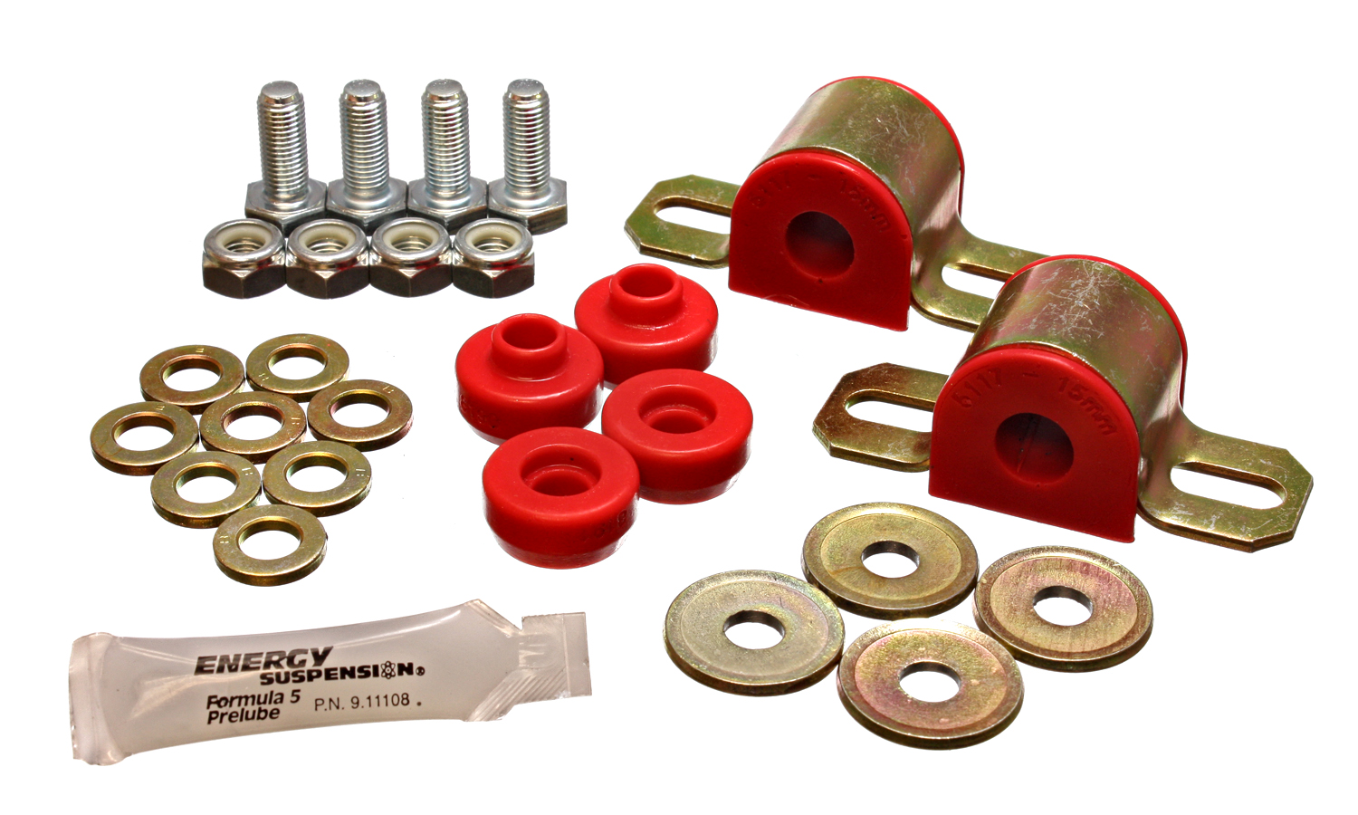 Energy Suspension 7.5116R - 91-94-Nissan Sentra/NX1600/2000 Red 15mm Rear Sway Bar Frame Bushings (Sway bar en Energy Suspension 7.5116R - 91-94-Nissan Sentra/NX1600/2000 Red 15mm Rear Sway Bar Frame Bushings (Sway bar en