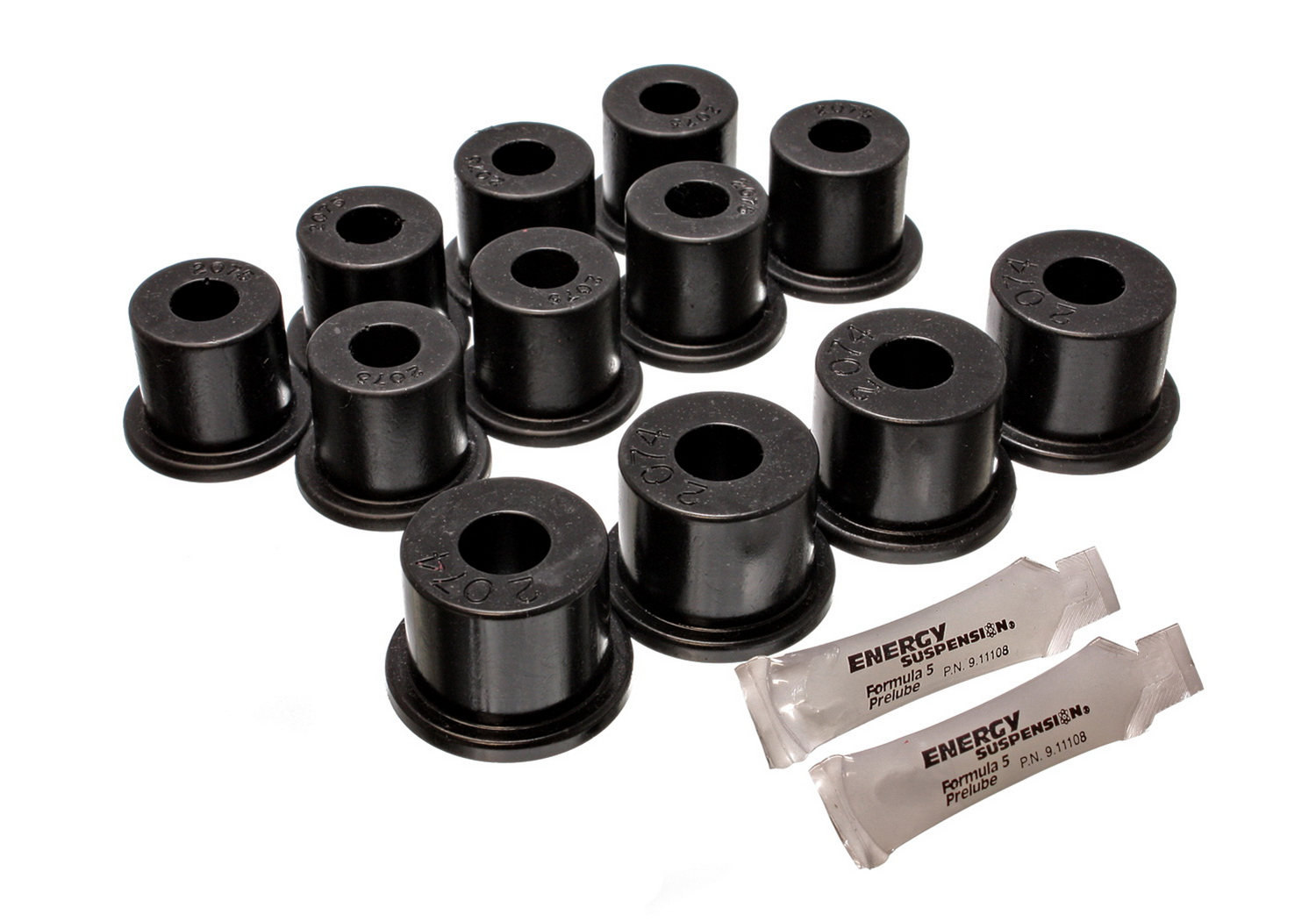 Energy Suspension 7.2101G - 80-86 Nissan 720 & Hardbody Pickup 2WD Black Rear Leaf Spring Bushing Set