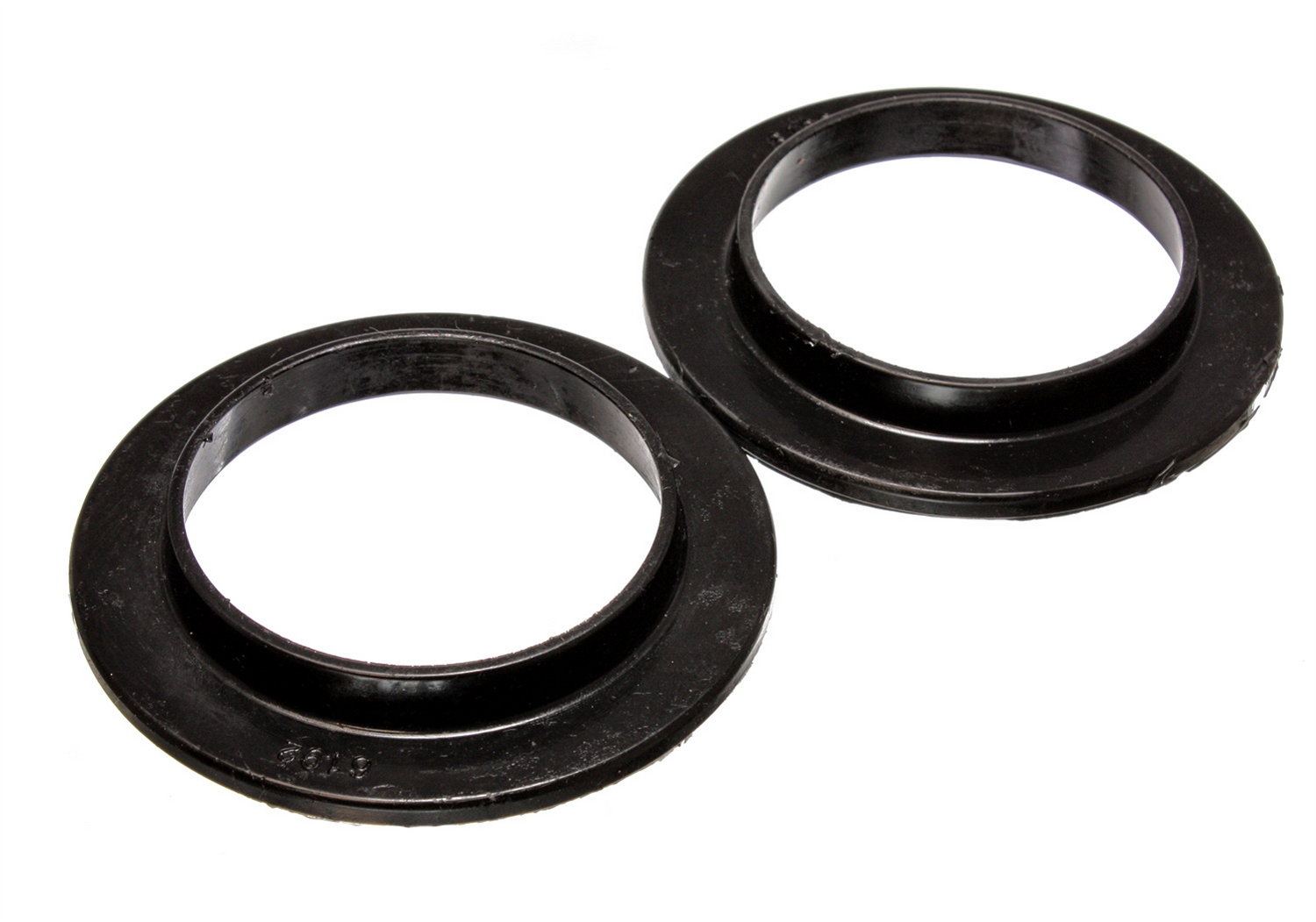 Energy Suspension 9.6114G - Universal 2 3/4in ID 4 1/16in OD 9/16in H Black Coil Spring Isolators (2 per set) Energy Suspension 9.6114G - Universal 2 3/4in ID 4 1/16in OD 9/16in H Black Coil Spring Isolators (2 per set)