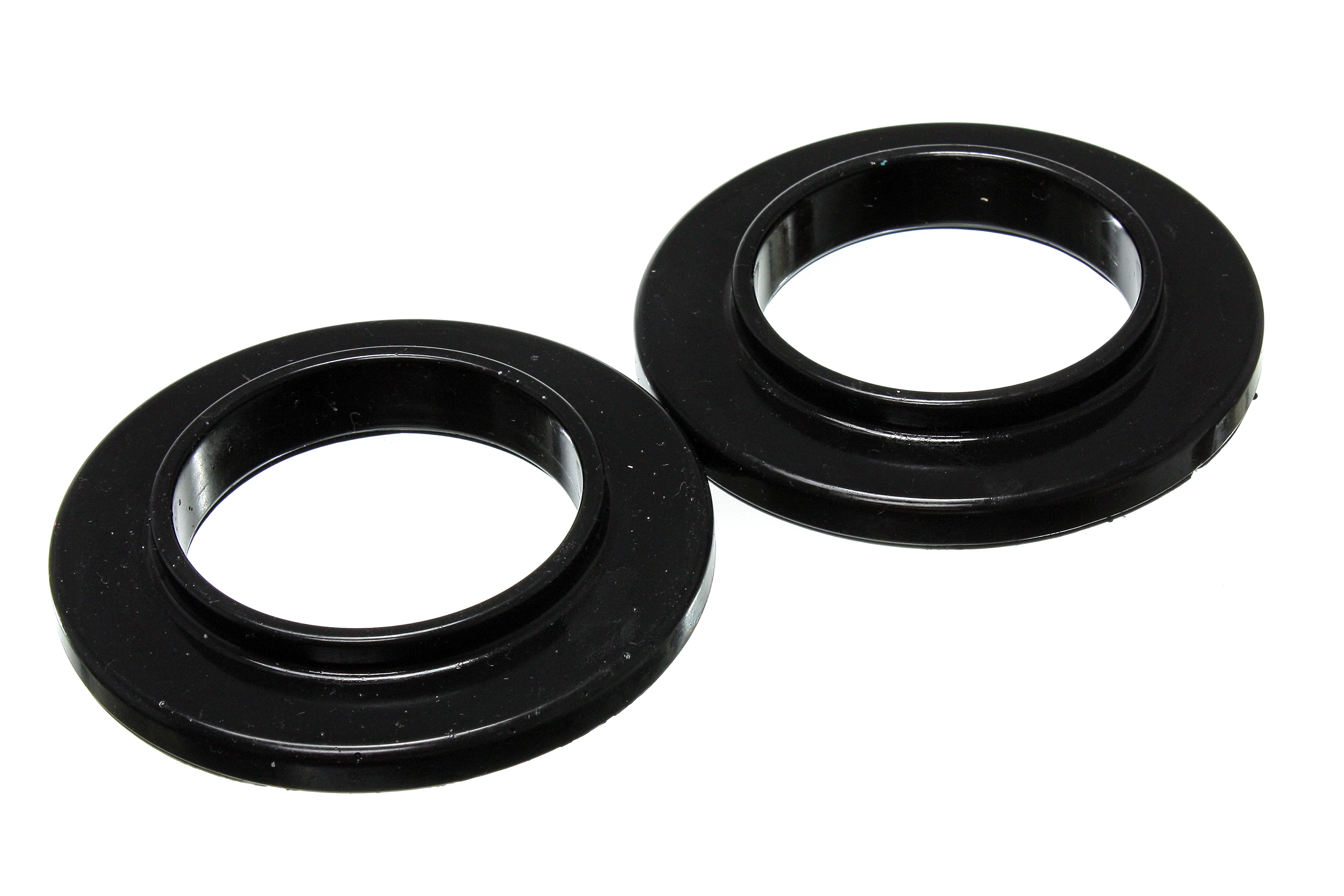 Energy Suspension 9.6104G - Universal 2 3/4in ID 4 9/16in OD 3/4in H Black Coil Spring Isolators (2 per set) Energy Suspension 9.6104G - Universal 2 3/4in ID 4 9/16in OD 3/4in H Black Coil Spring Isolators (2 per set)