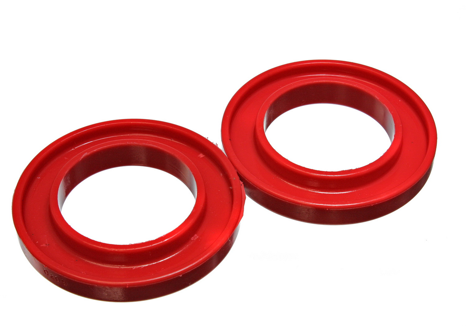 Energy Suspension 9.6107R - Universal 3-3/16in ID 5-1/4in OD 3/4in H Red Coil Spring Isolators (2 per set) Energy Suspension 9.6107R - Universal 3-3/16in ID 5-1/4in OD 3/4in H Red Coil Spring Isolators (2 per set)