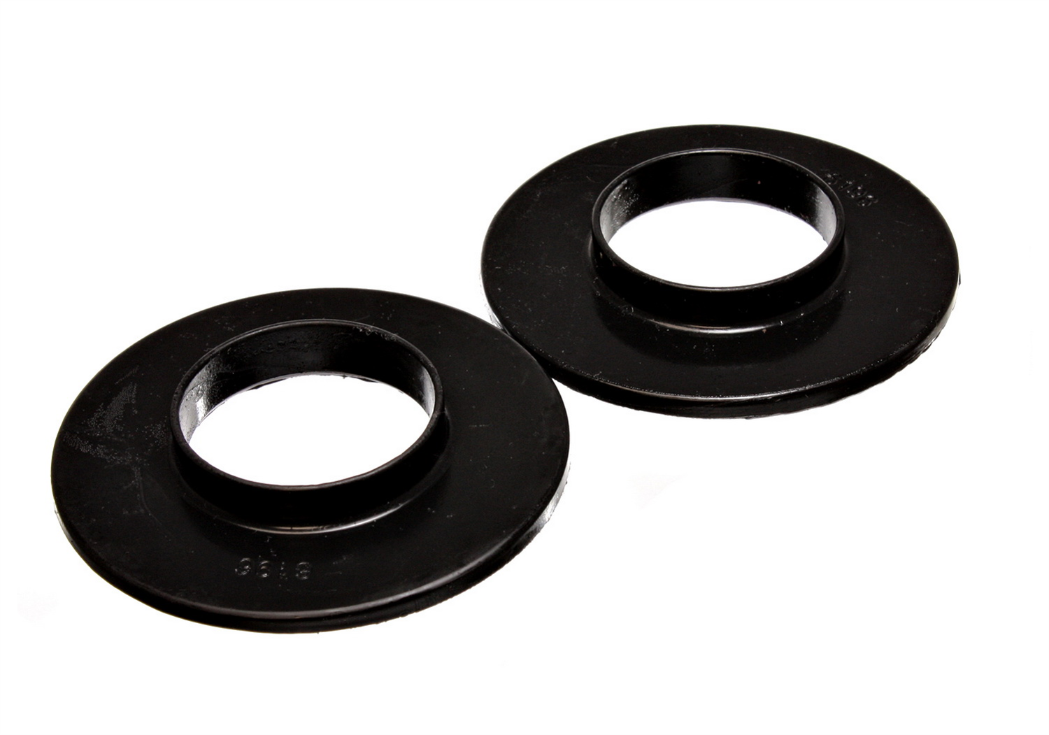 Energy Suspension 9.6116G - Universal 2 3/16in ID 4 9/16in OD 5/8in H Black Coil Spring Isolators (2 per set) Energy Suspension 9.6116G - Universal 2 3/16in ID 4 9/16in OD 5/8in H Black Coil Spring Isolators (2 per set)