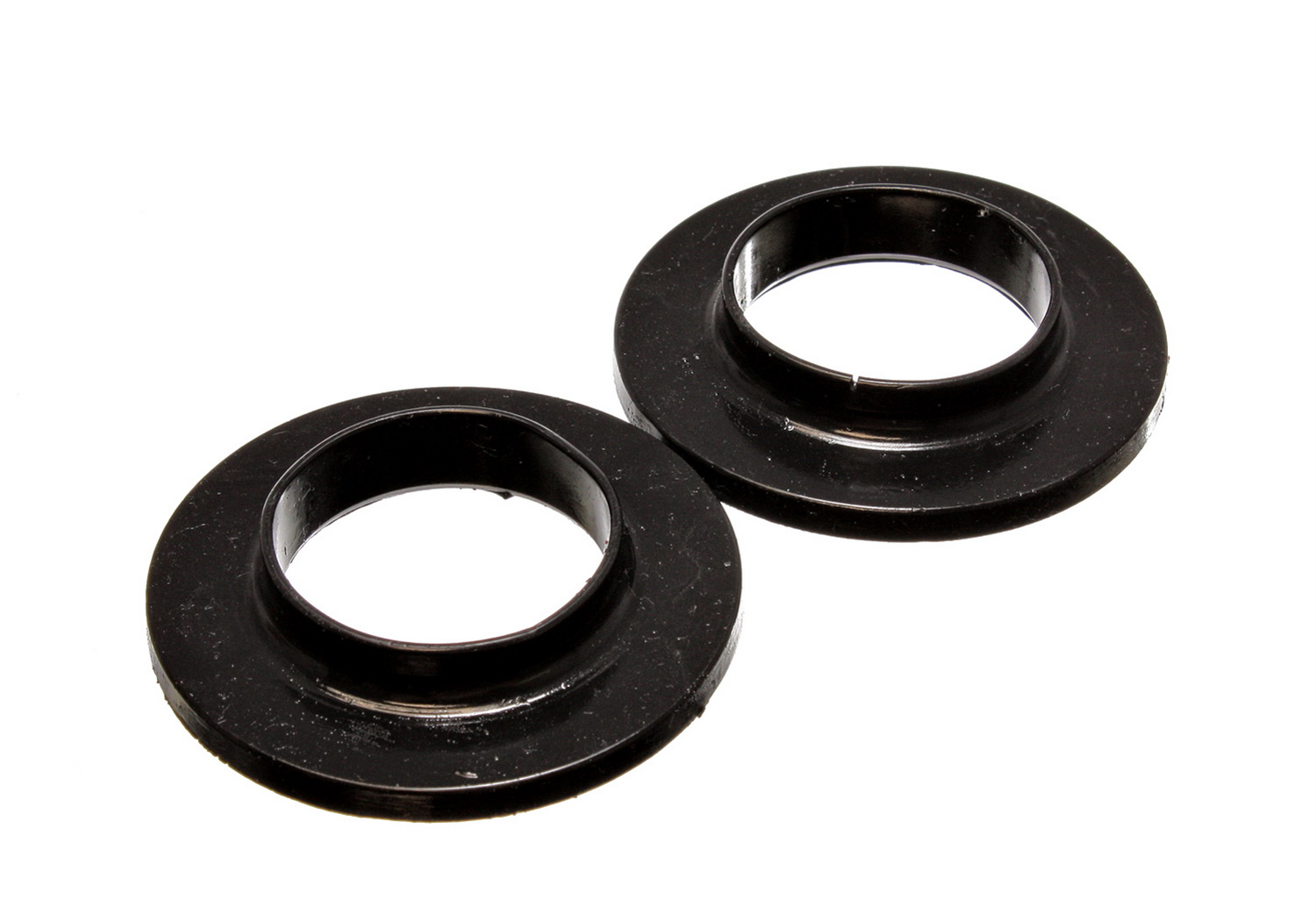 Energy Suspension 9.6118G - Universal 2 1/8in ID 3 3/4in OD 3/4in H Black Coil Spring Isolators (2 per set) Energy Suspension 9.6118G - Universal 2 1/8in ID 3 3/4in OD 3/4in H Black Coil Spring Isolators (2 per set)