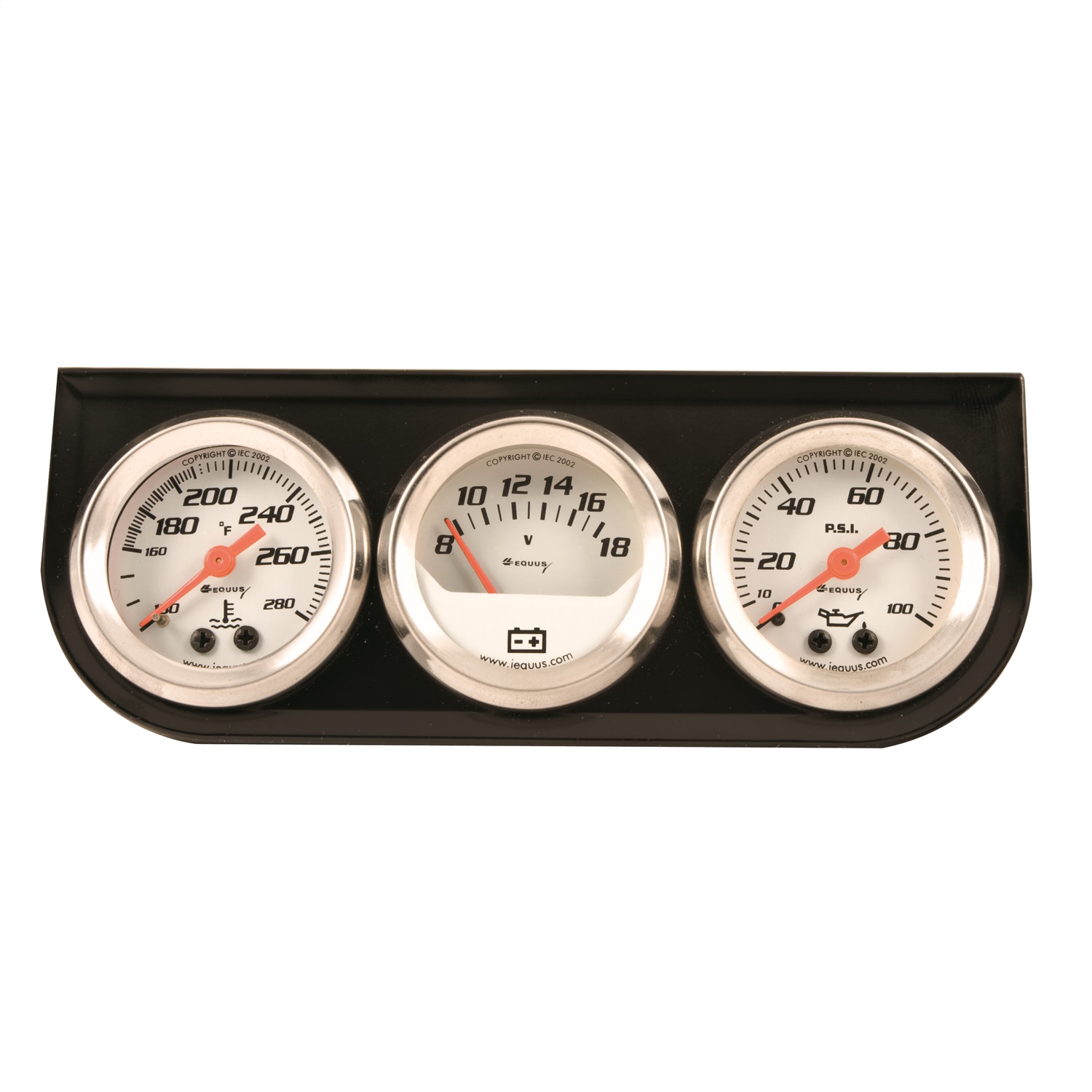 Equus E5100 - 1-1/2 in. White Volt Triple Gauge Kit