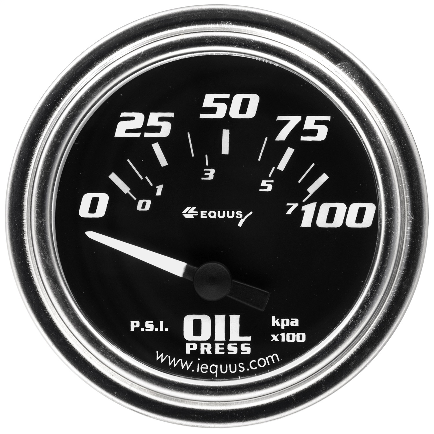 Equus E7264 - 2 in. Chrome Electric Oil Pressure Gauge