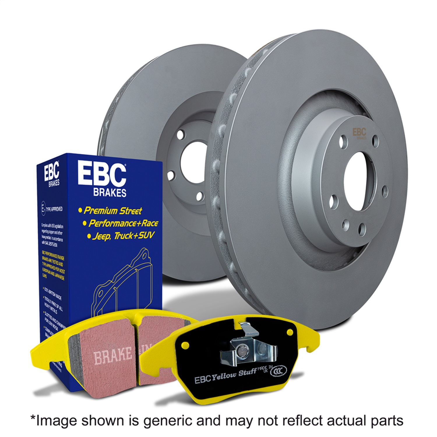 EBC S13KF1943 - S13 Brake Pad and Rotor Kit