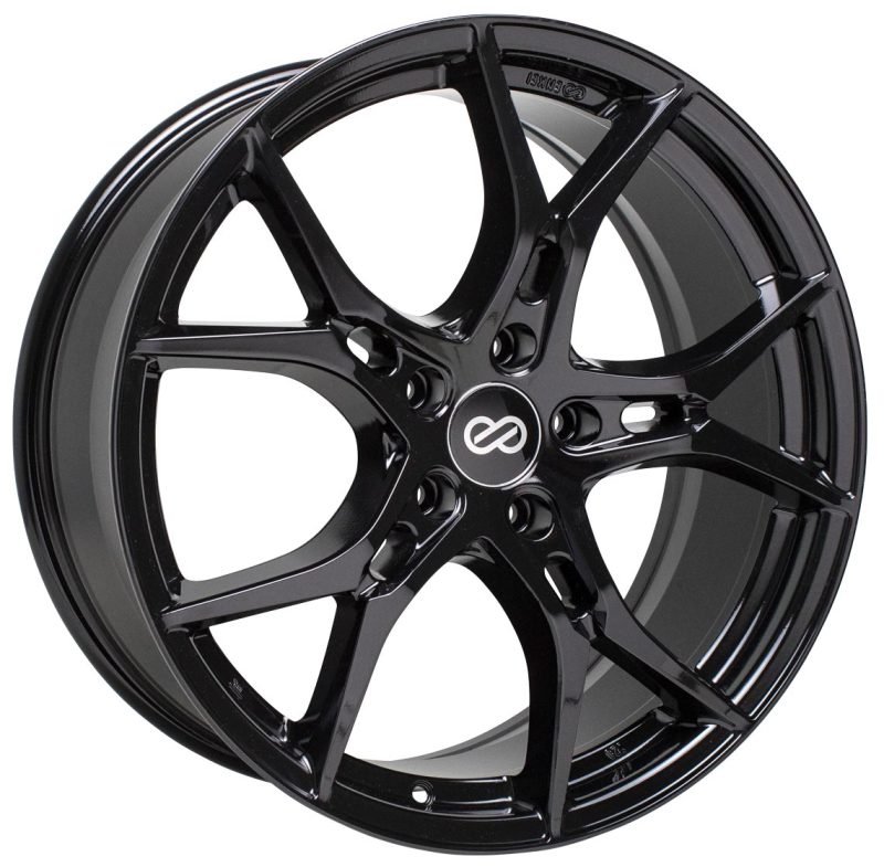 Enkei 517-980-6545BK - Vulcan 19X8.0 45mm Offset 5x114.3 Bolt 72.6mm Bore Gloss Black Wheel