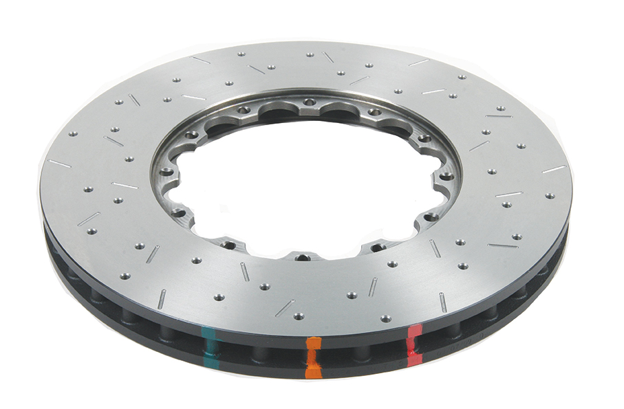 DBA DBA52224.1XS - 2008+ Mitsubishi EVO 10 T3 5000 Series Drilled and Slotted Front Replacement Rotor w/NAS Nuts KP