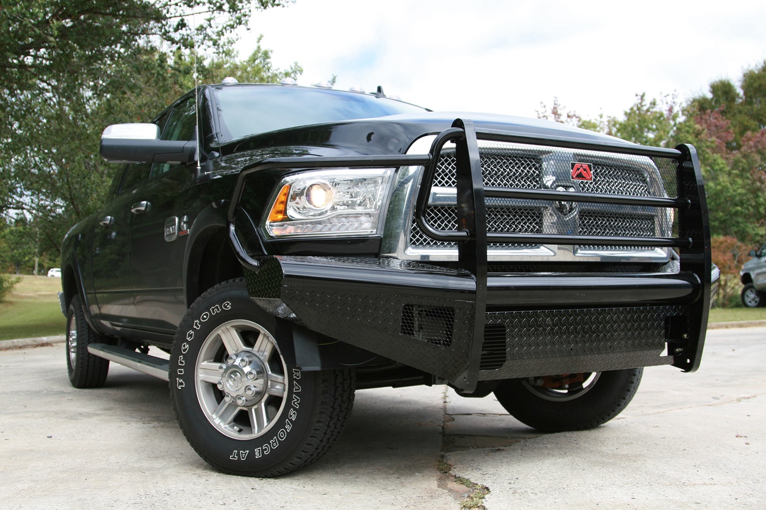Fab Fours DR06-S1160-1 - Black Steel Front Ranch Bumper Fab Fours DR06-S1160-1 - Black Steel Front Ranch Bumper