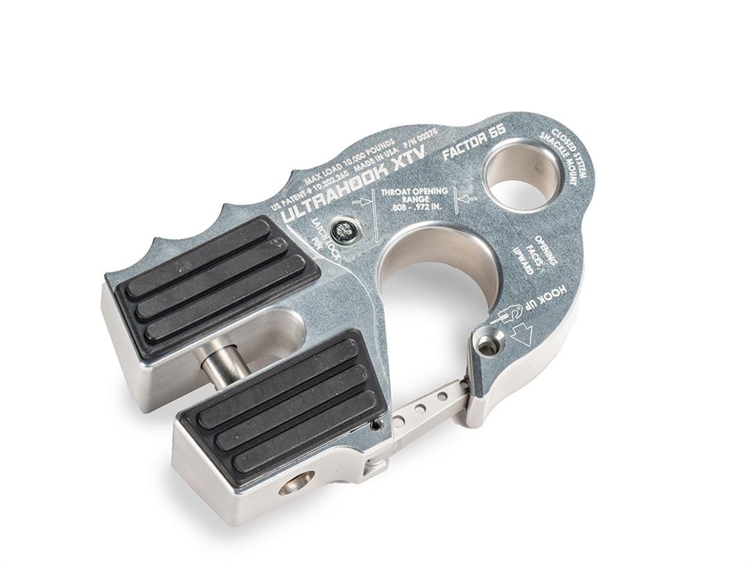 Factor 55 00275-05 - UltraHook XTV Closed System Winch Shackle Mount Silver