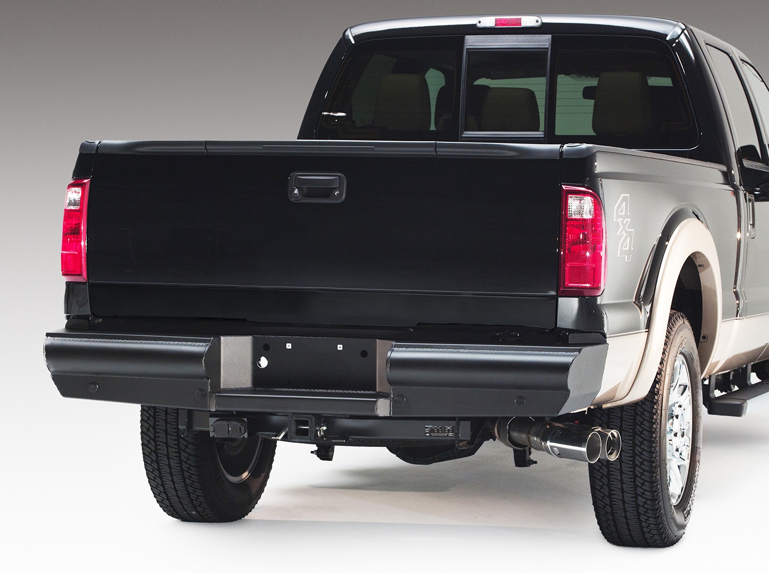 Fab Fours FS08-U1350-1 - Elite Rear Bumper; 2 Stage Black Powder Coated;