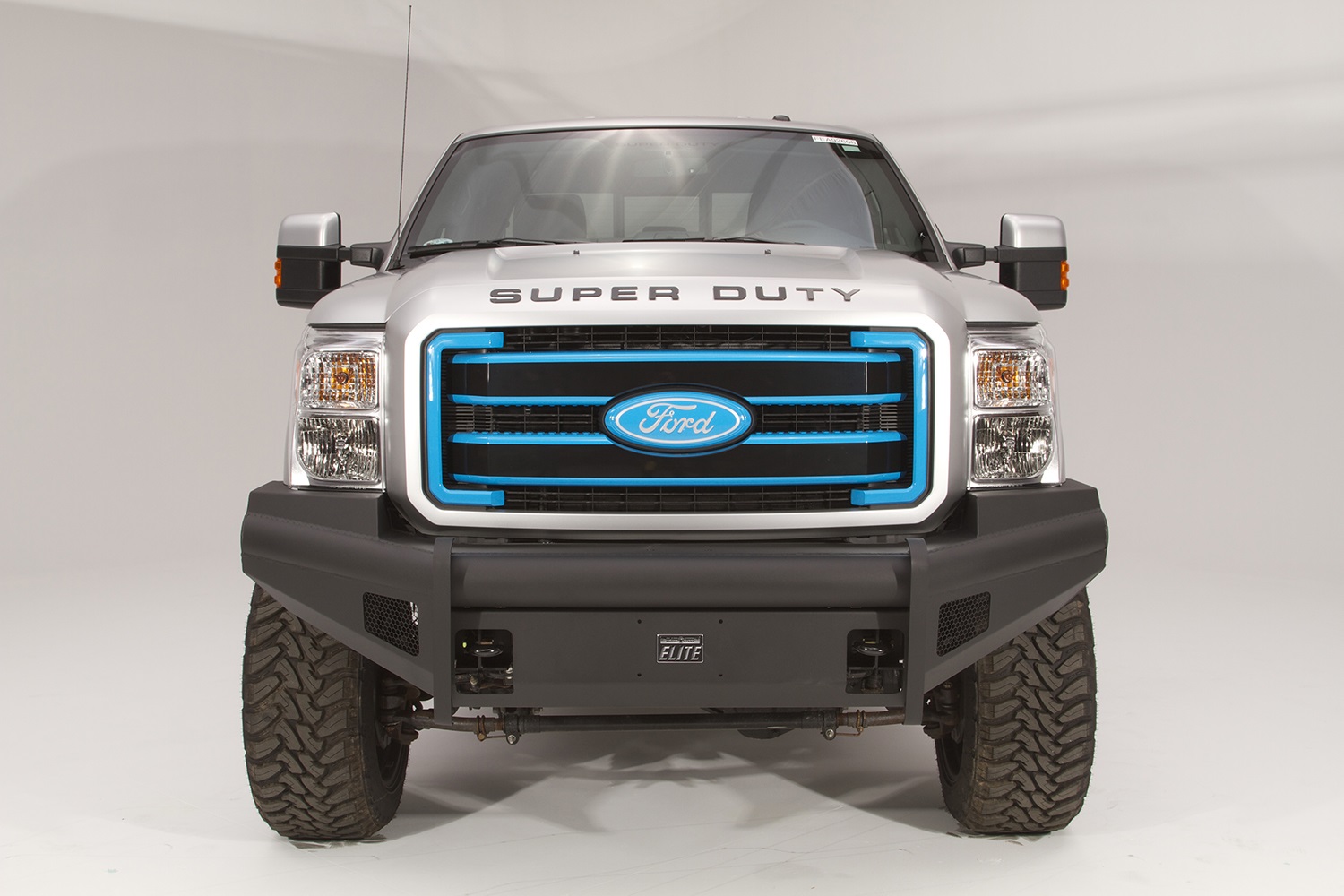 Fab Fours FS11-Q2561-1 - Elite Front Bumper; 2 Stage Black Powder Coated; w/o Full Grill Guard; Incl. Light Cut-Outs;