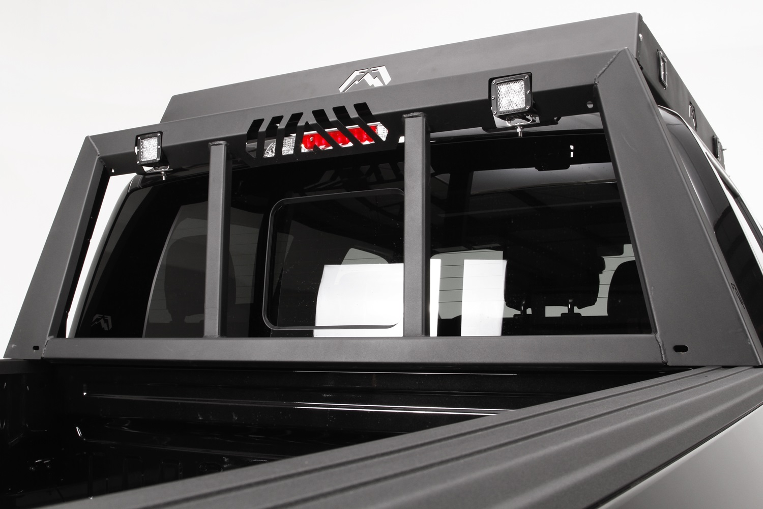 Fab Fours HR2009-1 - Headache Rack; 2 Stage Black Powder Coated;
