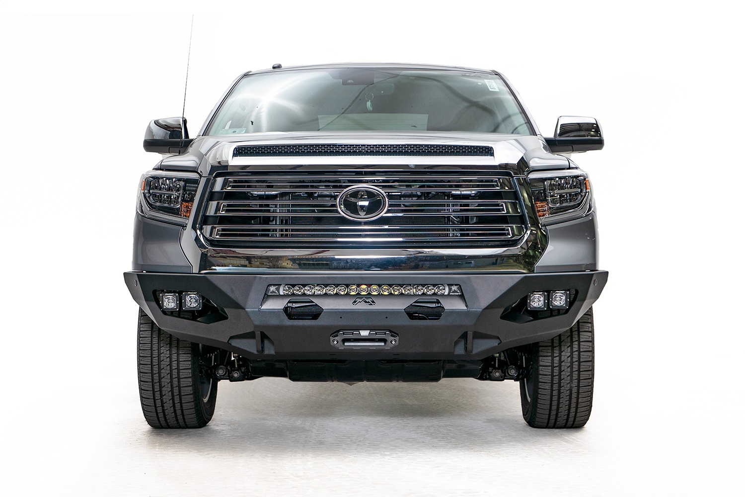 Fab Fours TT14-X3851-1 - Matrix Front Bumper; w/No Guard; 7/8 In. D-Ring Mounts; 2 Stage Black Powder Coated; Fab Fours TT14-X3851-1 - Matrix Front Bumper; w/No Guard; 7/8 In. D-Ring Mounts; 2 Stage Black Powder Coated;